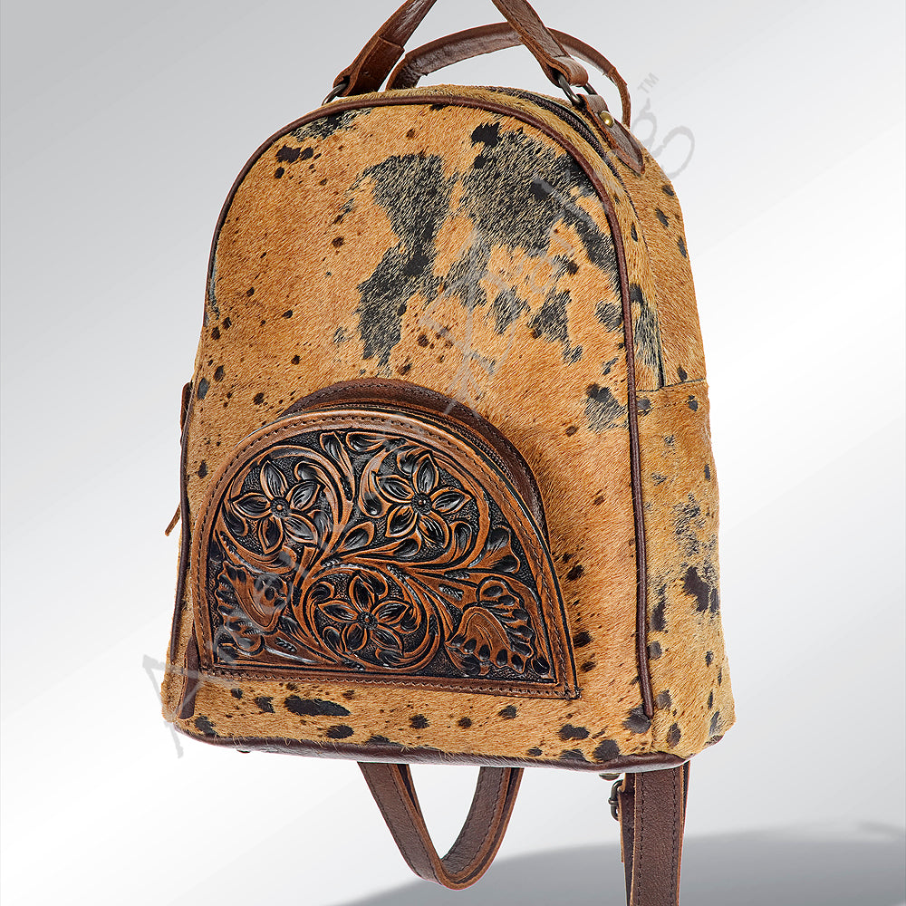 American Darling Hand Tooled Hair On Genuine Leather Women Bag Western Handbag Purse