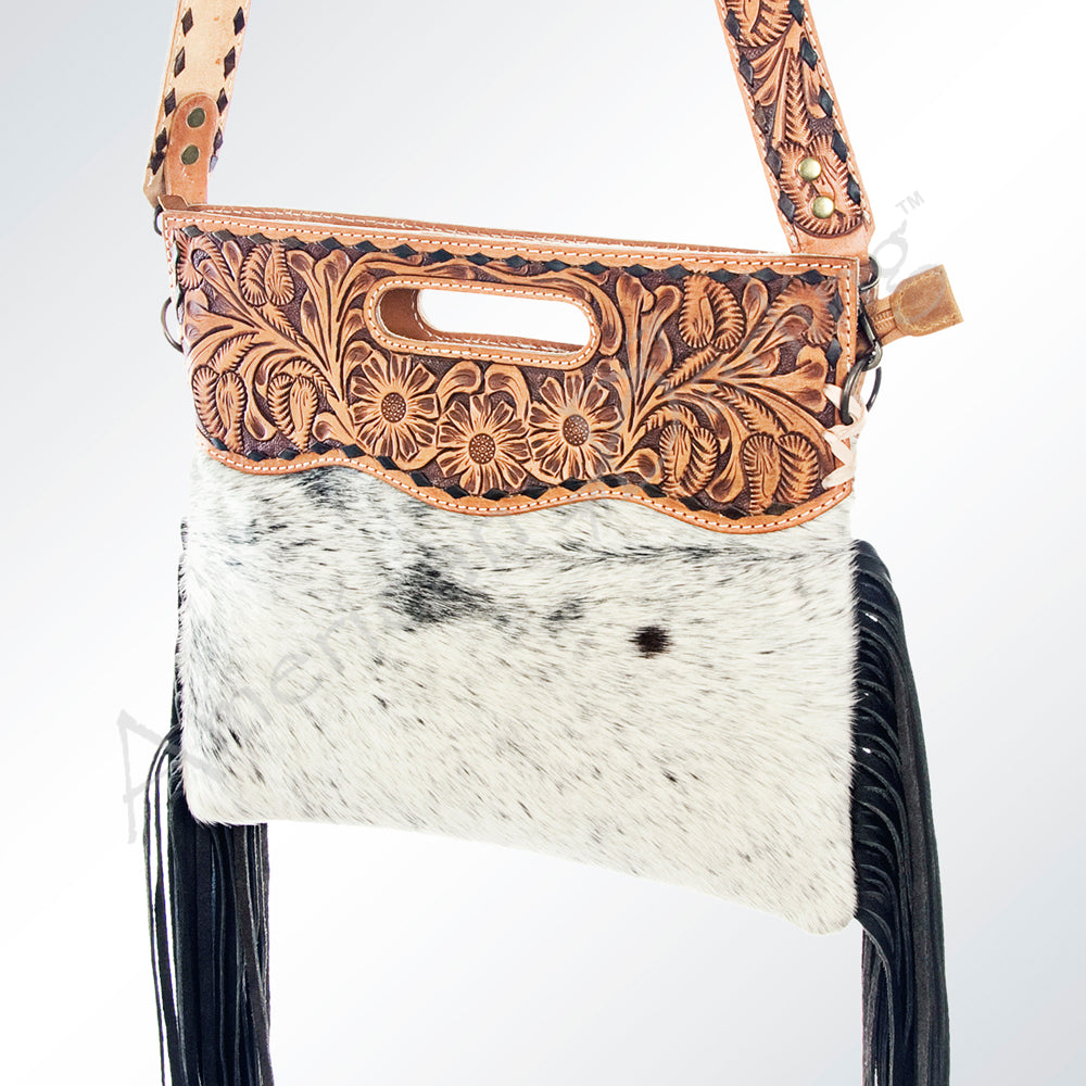 American Darling Clutch Hand Tooled Saddle Blanket Fabric Genuine Leather Western Women Bag Handbag Purse | Purses for Cute