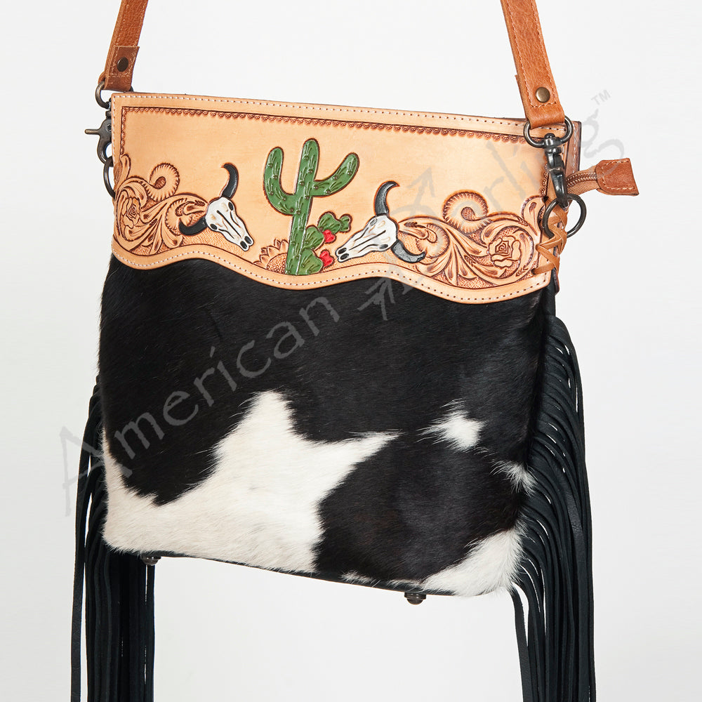 American Darling Clutch Hand Tooled Saddle Blanket Fabric Genuine Leather Western Women Bag Handbag Purse | Purses for Cute