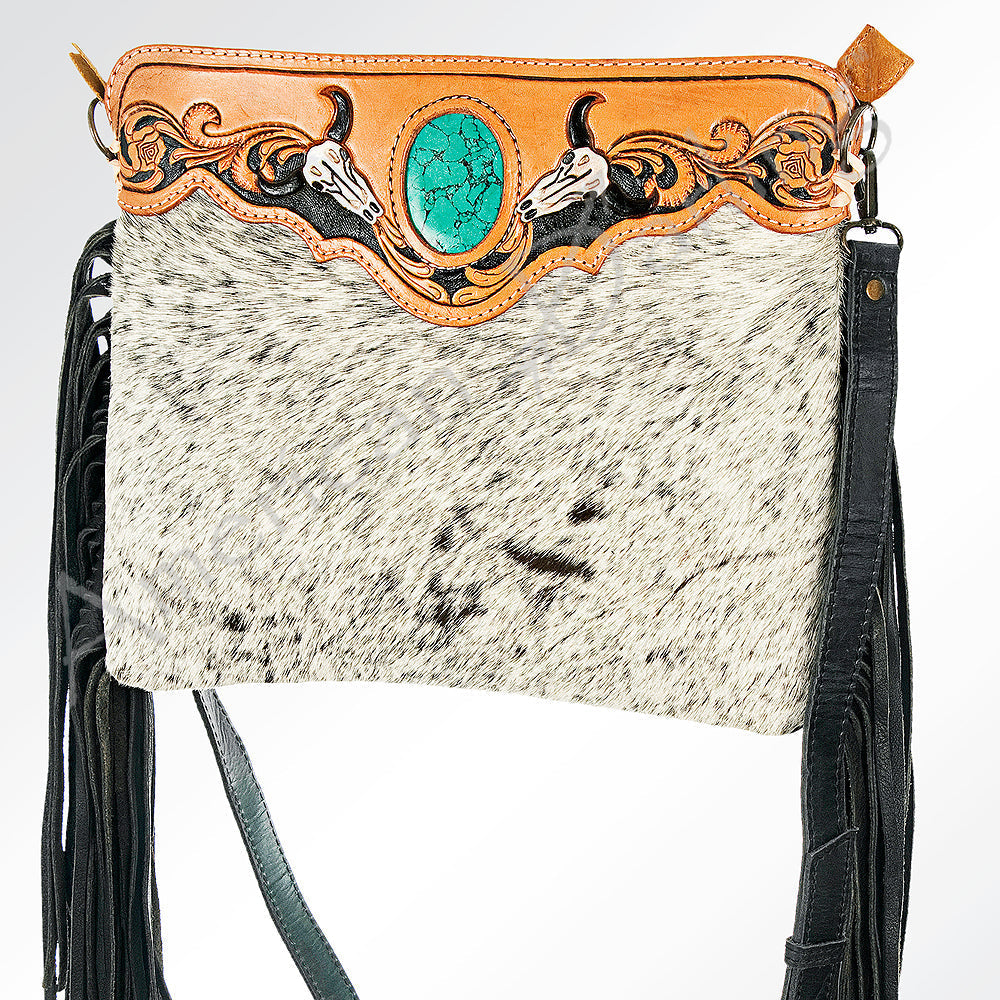 American Darling Clutch Hand Tooled Saddle Blanket Fabric Genuine Leather Western Women Bag Handbag Purse | Purses for Cute