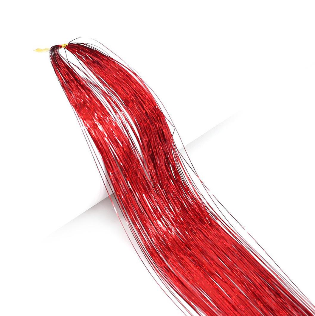 JBextension Hair Extensions Pink Sparkle Highlights for Hair 35 Inch Multi-Colors Synthetic Hair Extensions for Party, Christmas, New Year, Halloween, Cosplay