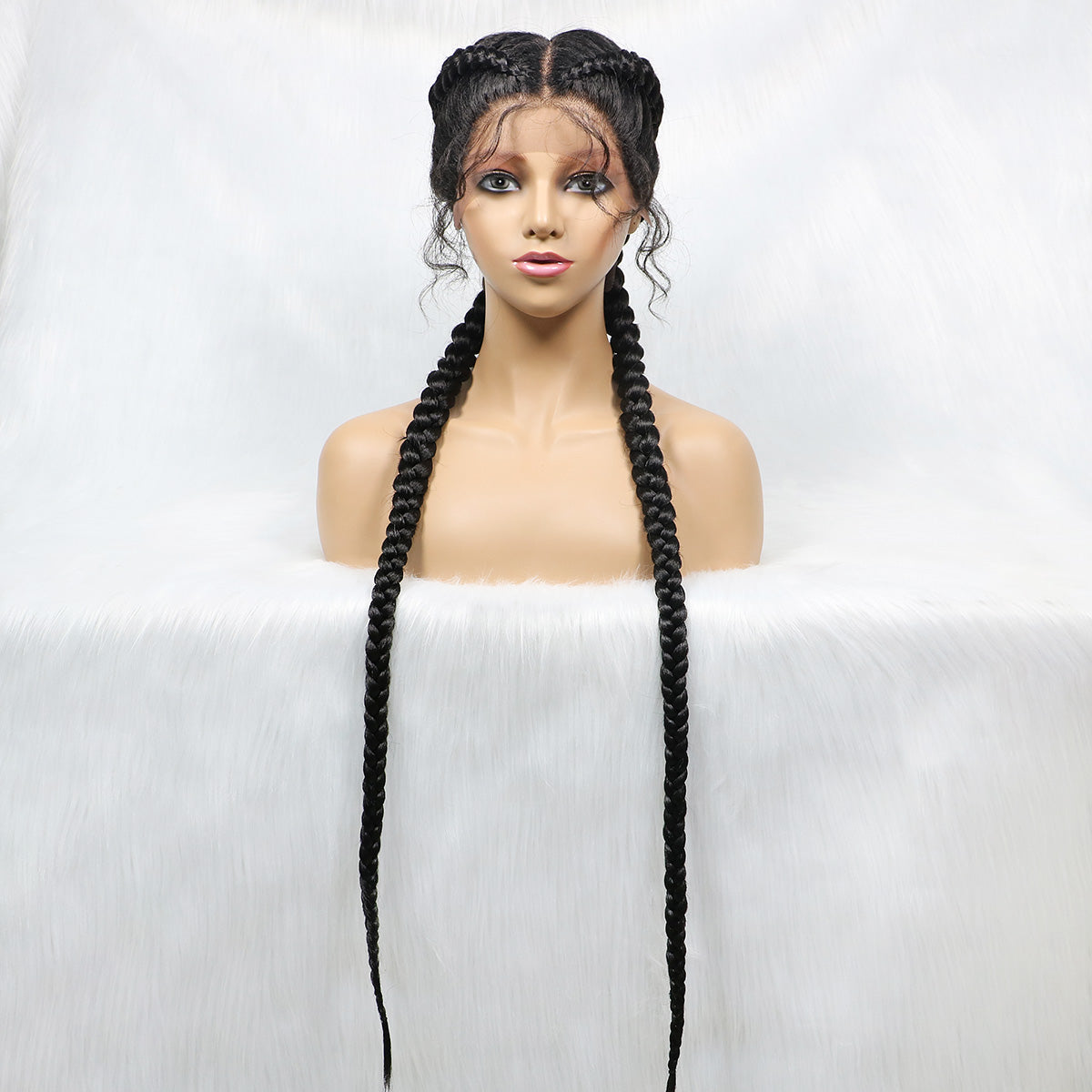 Get this look with JBextension 40" Lace Front Box Braided Wigs  with Baby Hair  - Zendaya