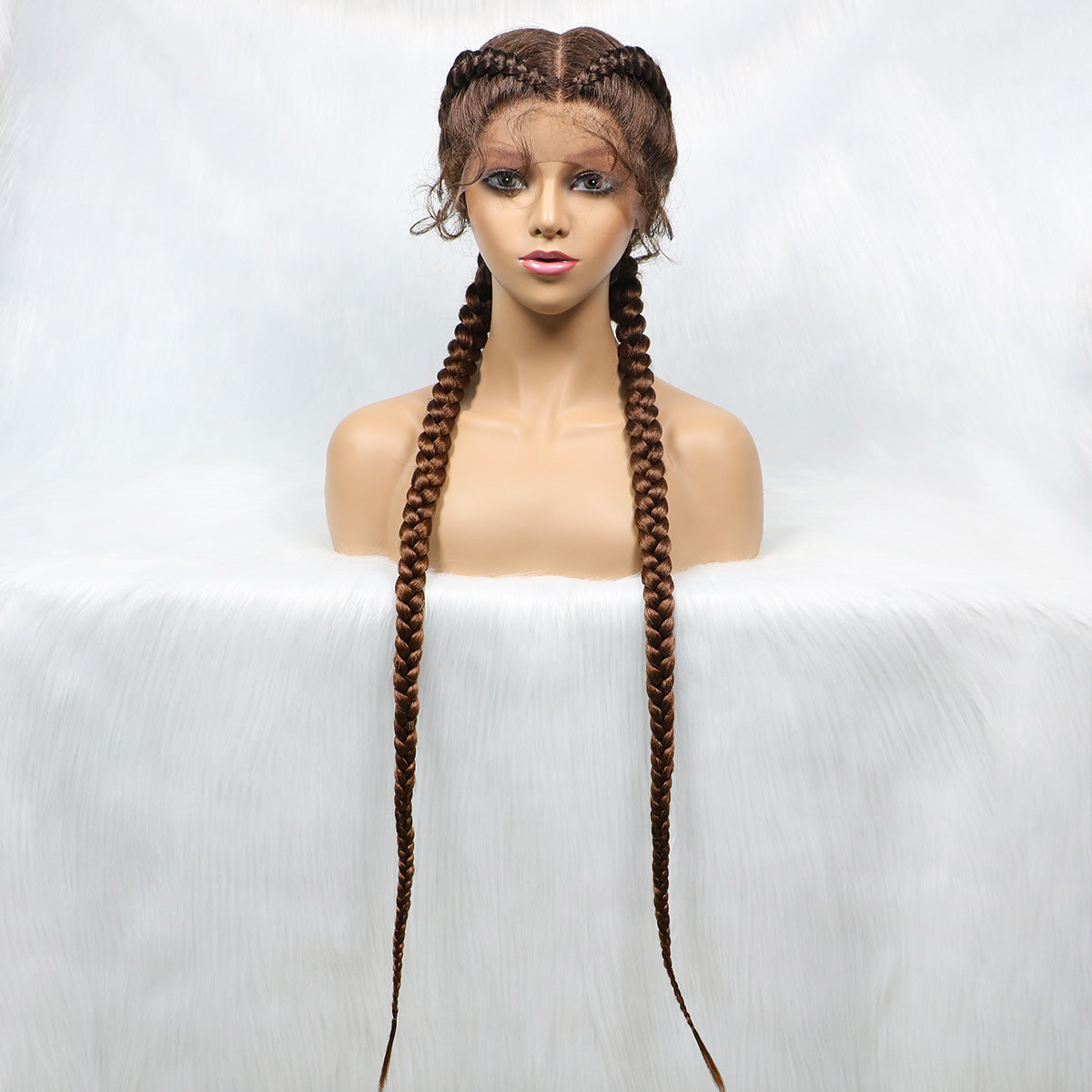 Get this look with JBextension 40" Lace Front Box Braided Wigs  with Baby Hair  - Zendaya