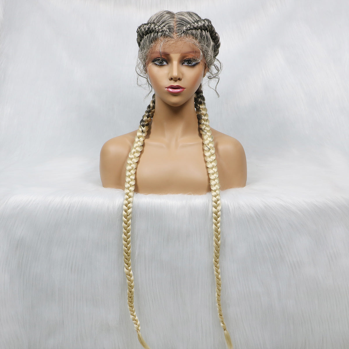 Get this look with JBextension 40" Lace Front Box Braided Wigs  with Baby Hair  - Zendaya