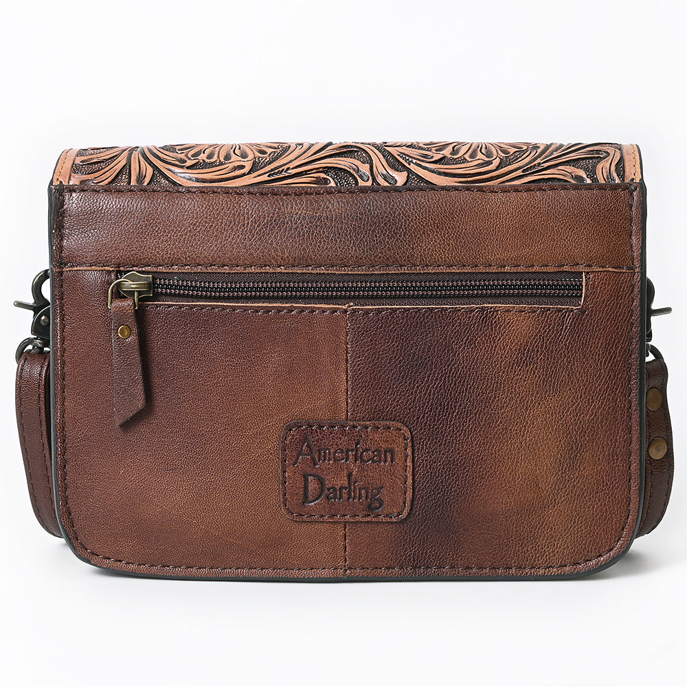 American Darling Small Crossbody Hand Tooled Hair On Genuine Leather Western Women Bag Handbag Purse | for Cute