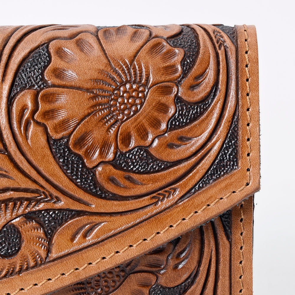 OHLAY WALLET Hand Tooled  Genuine Leather women bag western handbag purse