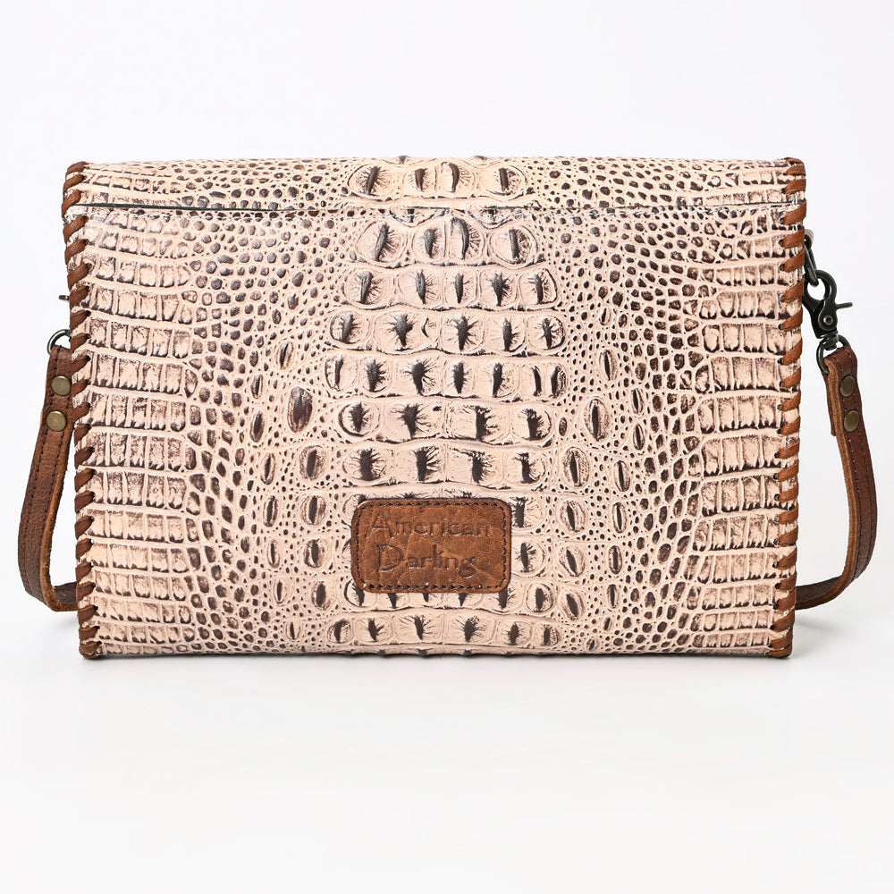 ADBG1023A American Darling Coin Purse Crocodile embossed Genuine Leather women bag western handbag purse