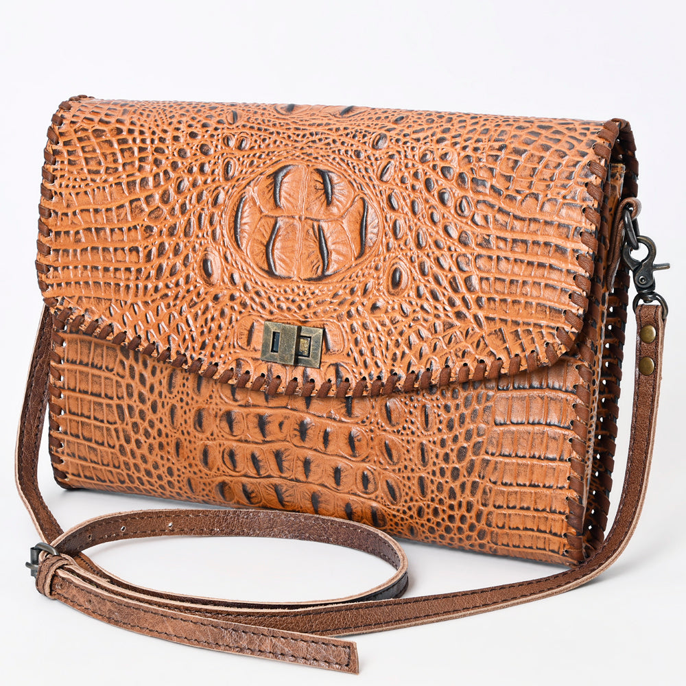 ADBG1023A American Darling Coin Purse Crocodile embossed Genuine Leather women bag western handbag purse