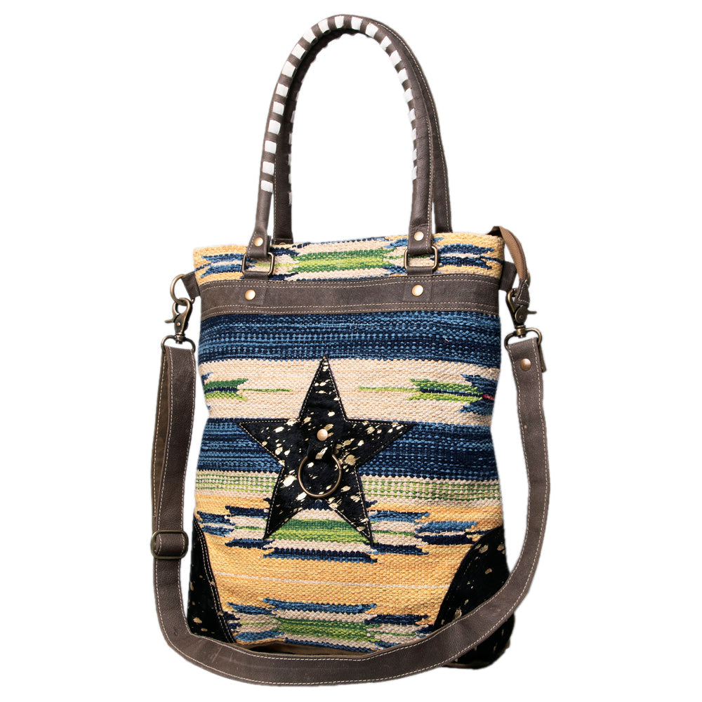 OHLAY KB492 TOTE Upcycled Wool Upcycled Canvas Genuine Leather women bag western handbag purse