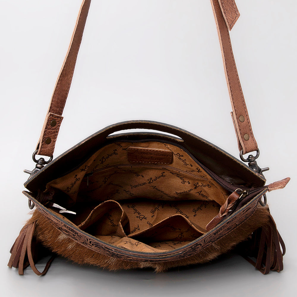 American Darling Clutch Hand Tooled Saddle Blanket Fabric Genuine Leather Western Women Bag Handbag Purse | Purses for Cute