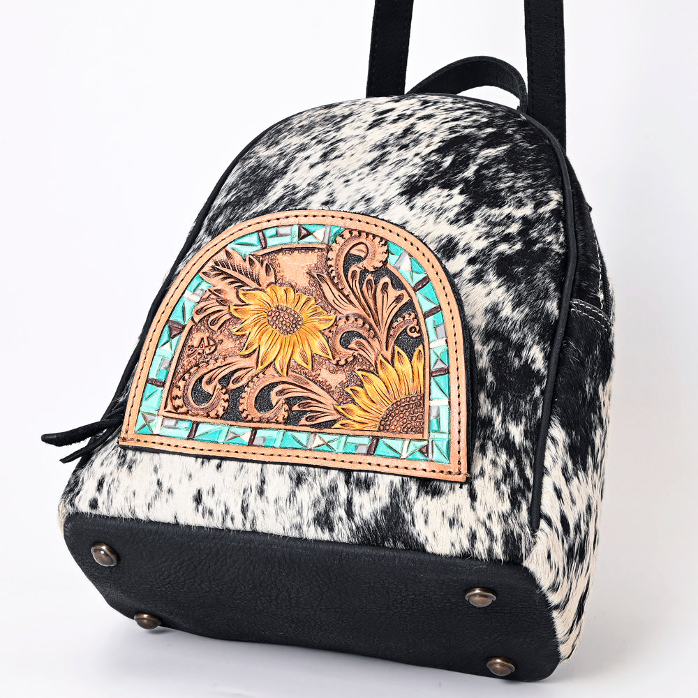 American Darling Hand Tooled Hair On Genuine Leather Women Bag Western Handbag Purse