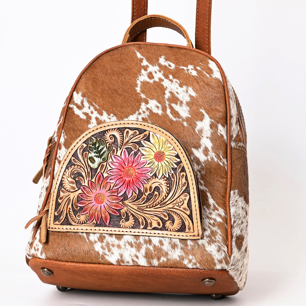 American Darling Hand Tooled Hair On Genuine Leather Women Bag Western Handbag Purse