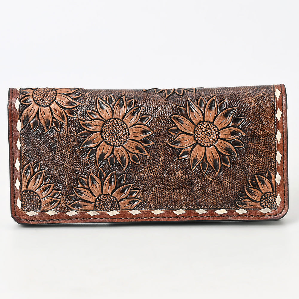 OHLAY WALLET Hand Tooled  Genuine Leather women bag western handbag purse