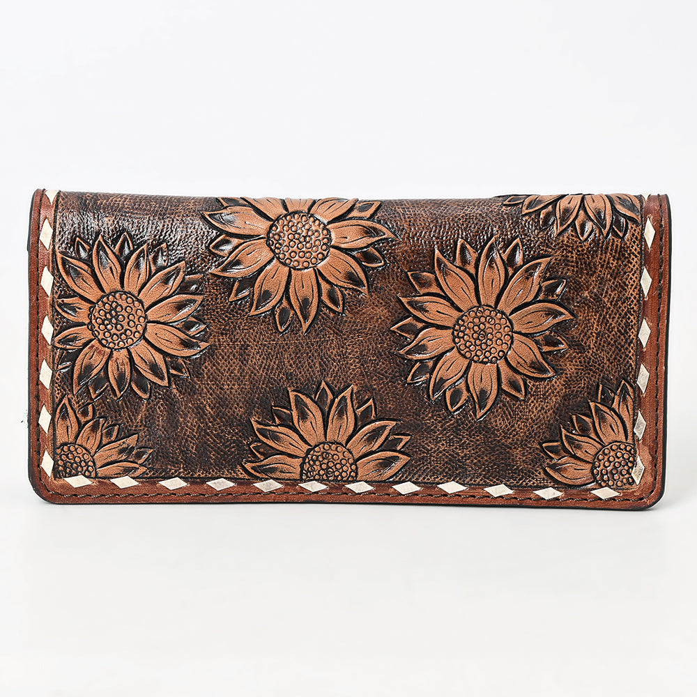 OHLAY WALLET Hand Tooled  Genuine Leather women bag western handbag purse