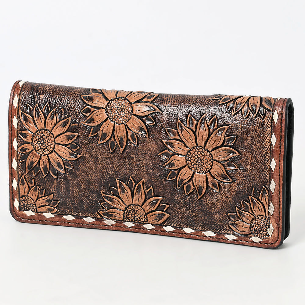 OHLAY WALLET Hand Tooled  Genuine Leather women bag western handbag purse