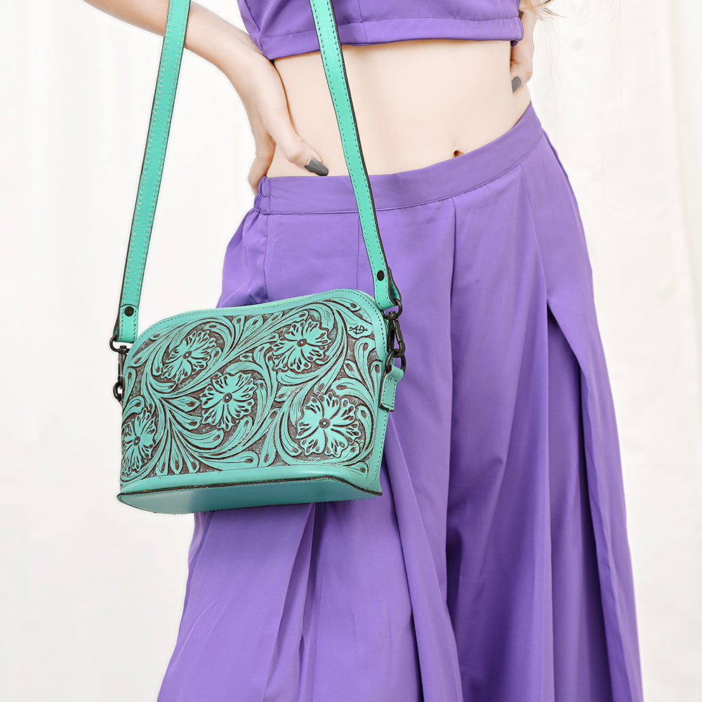 ADBGZ786B American Darling SMALL CROSSBODY Hand Tooled Genuine Leather women bag western handbag purse