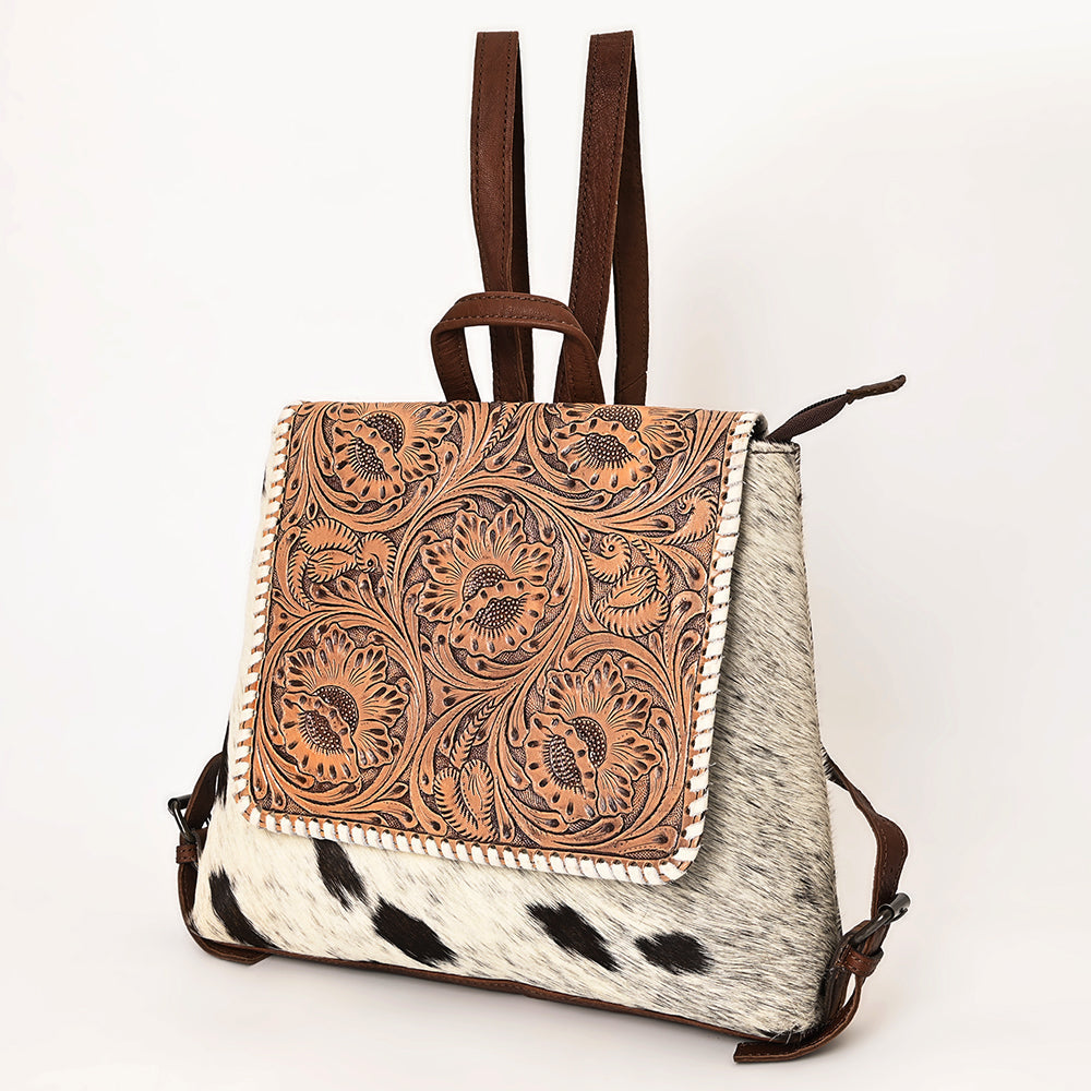OHLAY OHG134 Cross Body Hand Tooled Hair-On Genuine Leather women bag western handbag purse