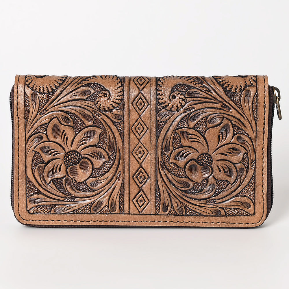 OHLAY WALLET Hand Tooled Genuine Leather women bag western handbag purse