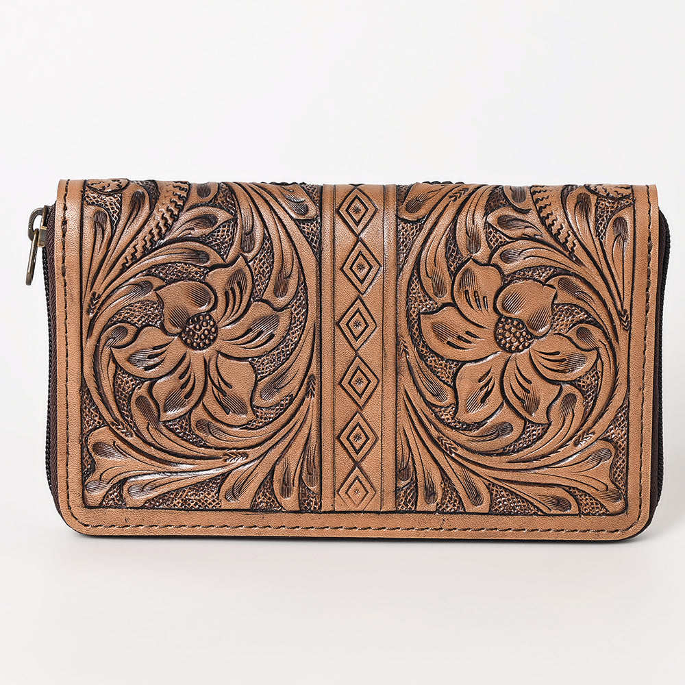 OHLAY WALLET Hand Tooled Genuine Leather women bag western handbag purse