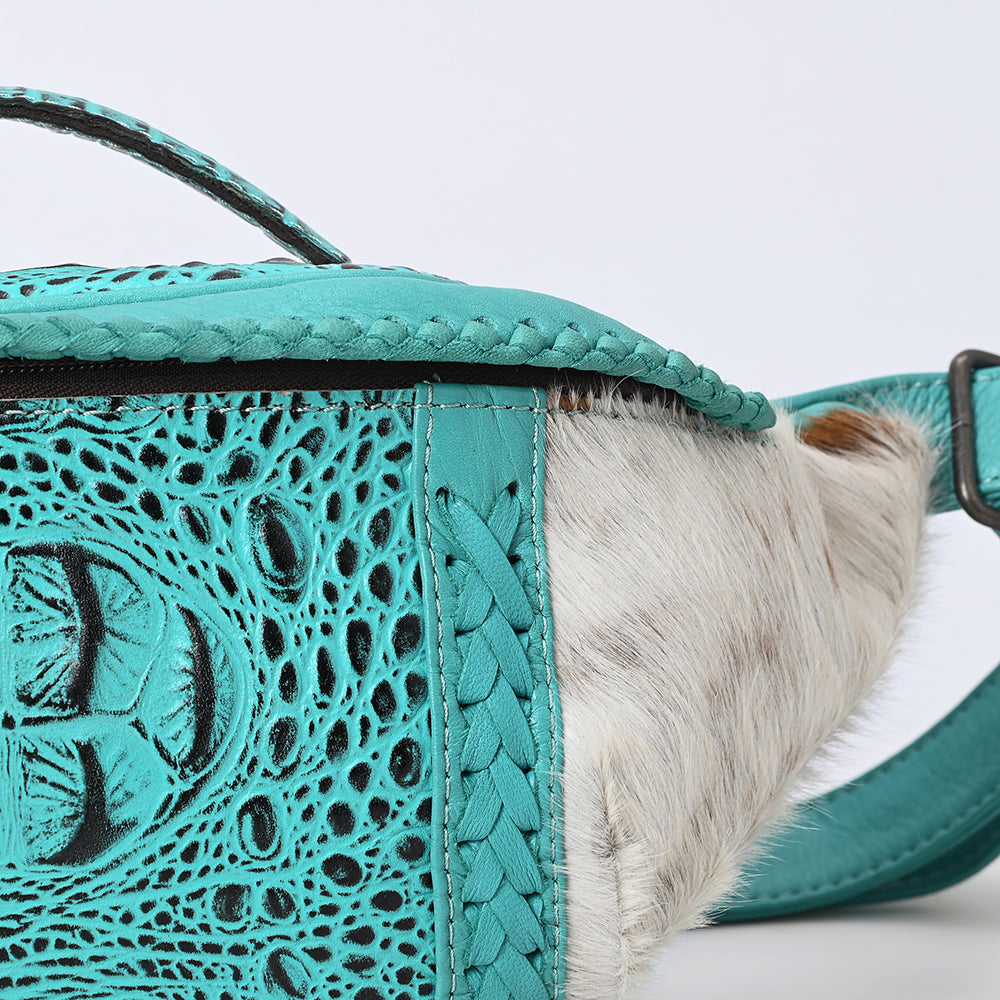 American Darling Pouch Hair On Crocodile Embossed Genuine Leather women bag western handbag purse