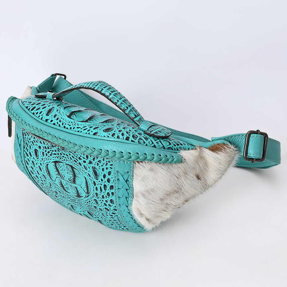 American Darling Pouch Hair On Crocodile Embossed Genuine Leather women bag western handbag purse