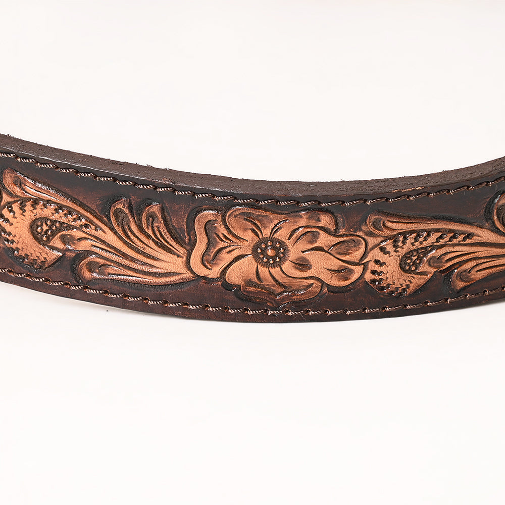American Darling Hand Tooled  Hair On Genuine Suede Leather Clutch Bag | Tooled Travel Jewelry Case