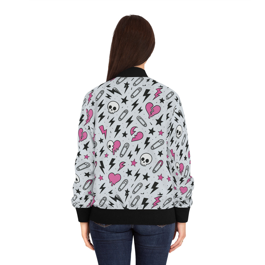 Ashen Chaos Bomber Jacket