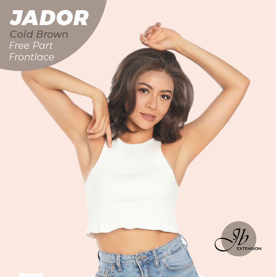 Nichole's Selection - 10 Inches Cold Brown Curly Lace Front Wig.Pre Plucked 13*4 HD Transparent Lace Frontal Handmade Futura Fiber Swiss Lace Synthetic Fiber Glueless Wig JADOR BROWN