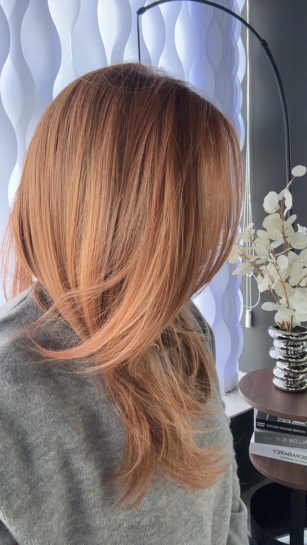 JBEXTENSION JANICE MONO Monofilament Handmade Wig 6X5 Full Monofilament Hand Tied Top Wig 20 Inches Copper Mono Lace Wig With Anti-slip Silicone Strips Glueless Wig JANICE MONO【BENDY EAR TABS】