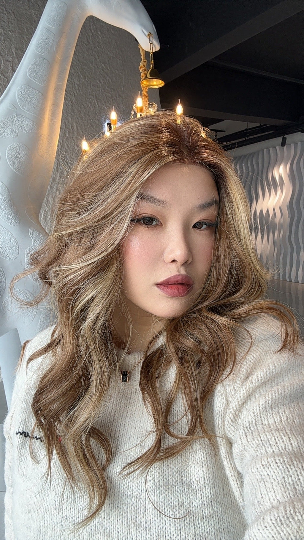 HOT OF SEASON - JBEXTENSION CLAIRE MONO CARAMEL BLONDE HIGHLIGHT Partial Monofilament Wig 22 Inches Caramel Blonde Highlight Partial Mono Lace Glueless Wig CLAIRE MONO CARAMEL BLONDE HIGHLIGHT【BENDY EAR TABS】