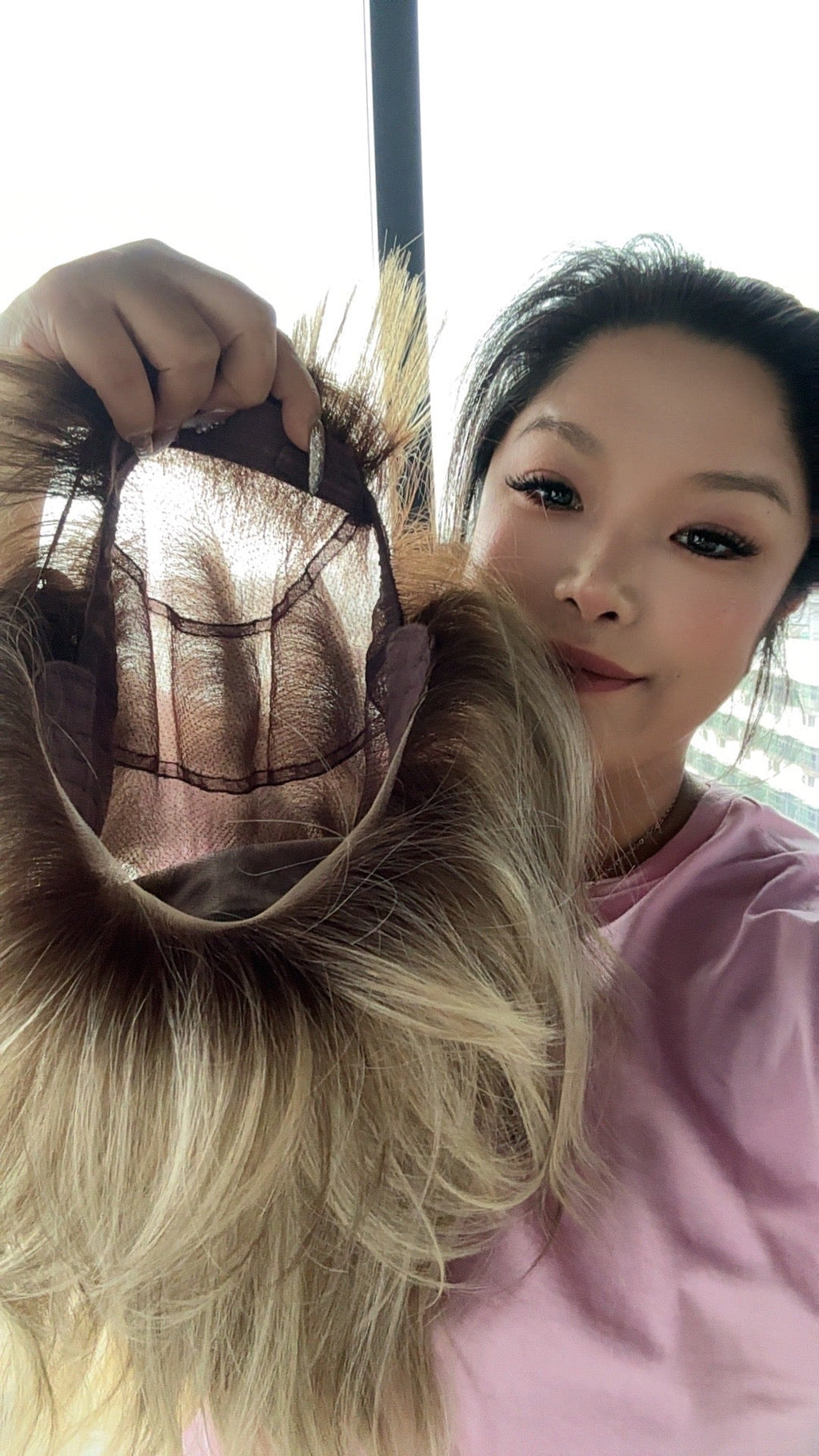 [PRE-ORDER] JBEXTENSION BONNIE MONO MIX BLONDE Full Monofilament Handmade Full Lace Full Hand Tied Wig 12 Inches Mix Blonde With Dark Root Mono Lace Handmade Futura Fiber Glueless Wig BONNIE MONO MIX BLONDE【BENDY EAR TABS】