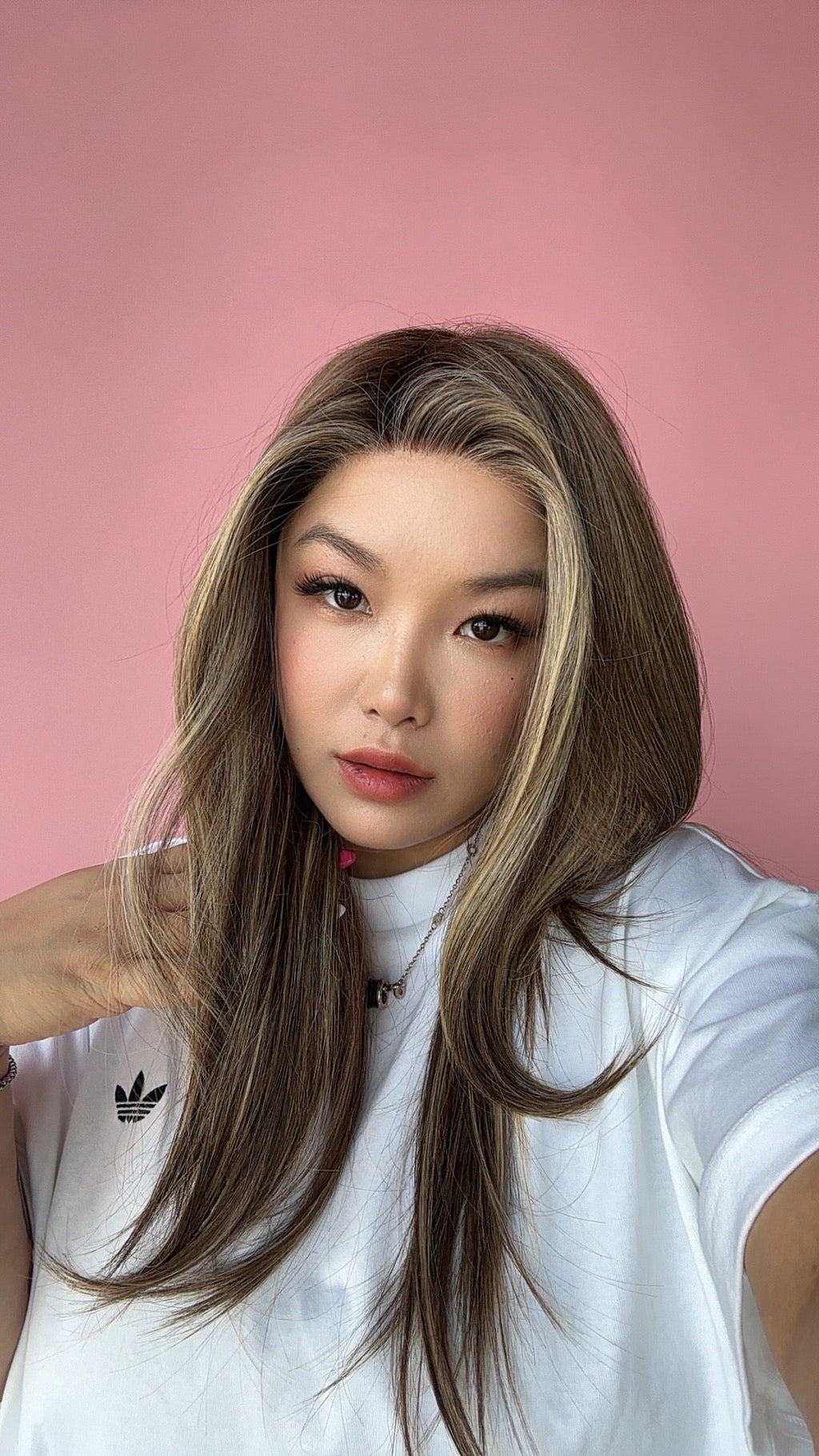 [PRE-ORDER] JBEXTENSION 22 Inches Hazelnut Blonde Highlight Pre-Cut Snowflake Lace Frontlace Glueless Wig KEL HAZELNUT【PERMATEASE】【BENDY EAR TABS】