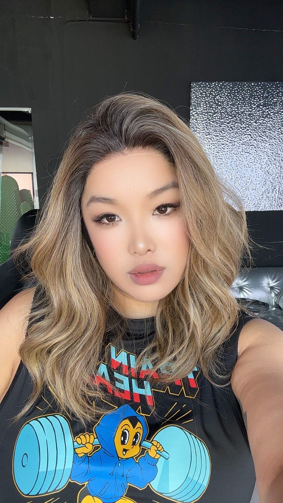 JBEXTENSION 18 Inches Shatush Mix Blonde Pre-Cut Snowflake Lace Frontlace Glueless Wig TERESA SHATUSH MIX BLONDE【PERMATEASE】【BENDY EAR TABS】- M/L