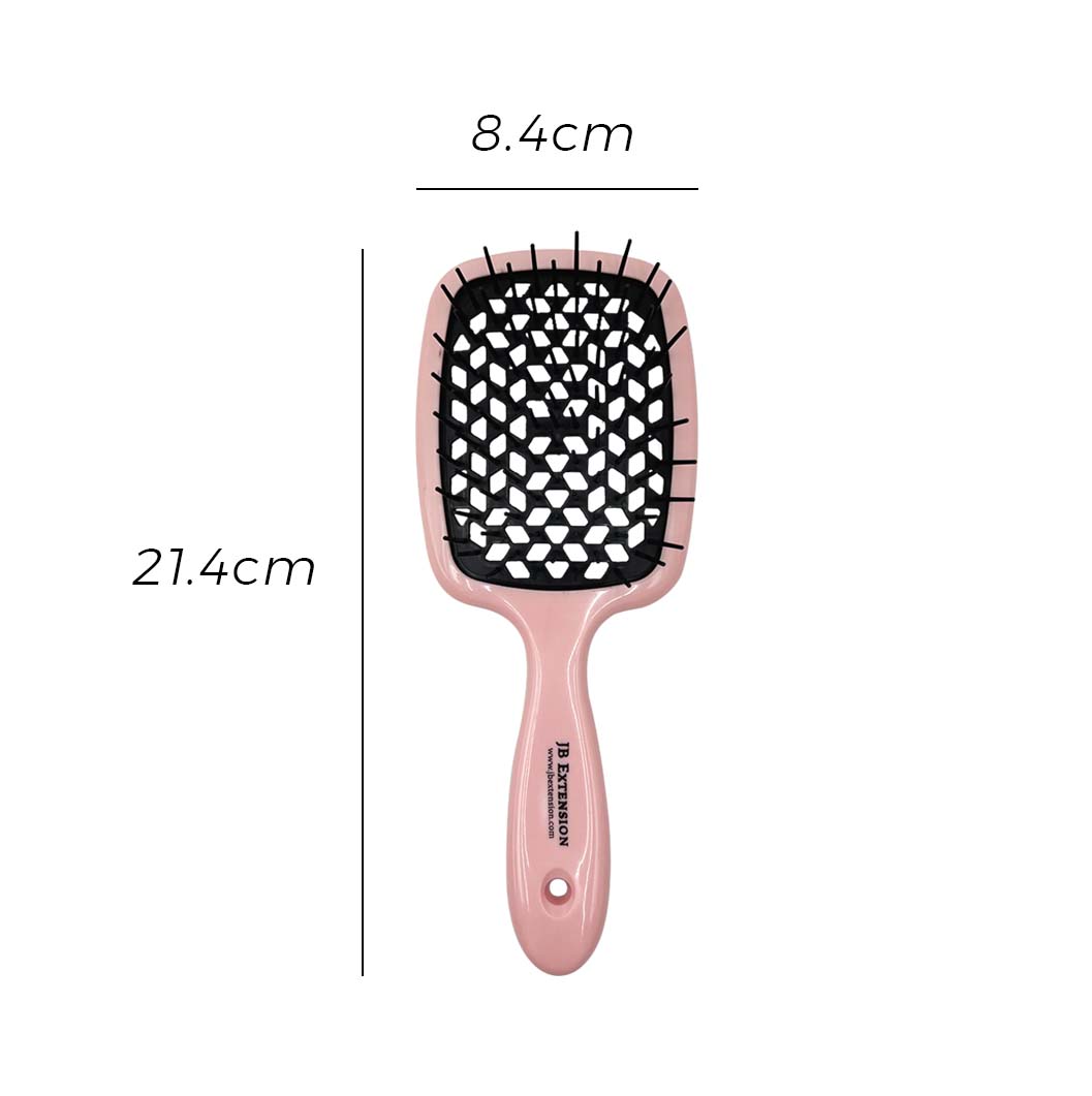 JBextension Detangling Brush for Pain-Free Brushing on All Wet or Dry Hair Types Durable Anti-Static Bristles, Lightweight Handle, Vented Hair Brush