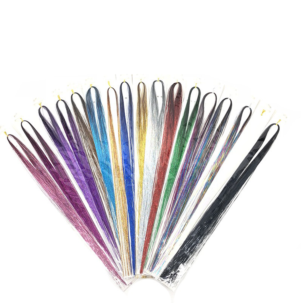 JBextension Hair Extensions Pink Sparkle Highlights for Hair 35 Inch Multi-Colors Synthetic Hair Extensions for Party, Christmas, New Year, Halloween, Cosplay