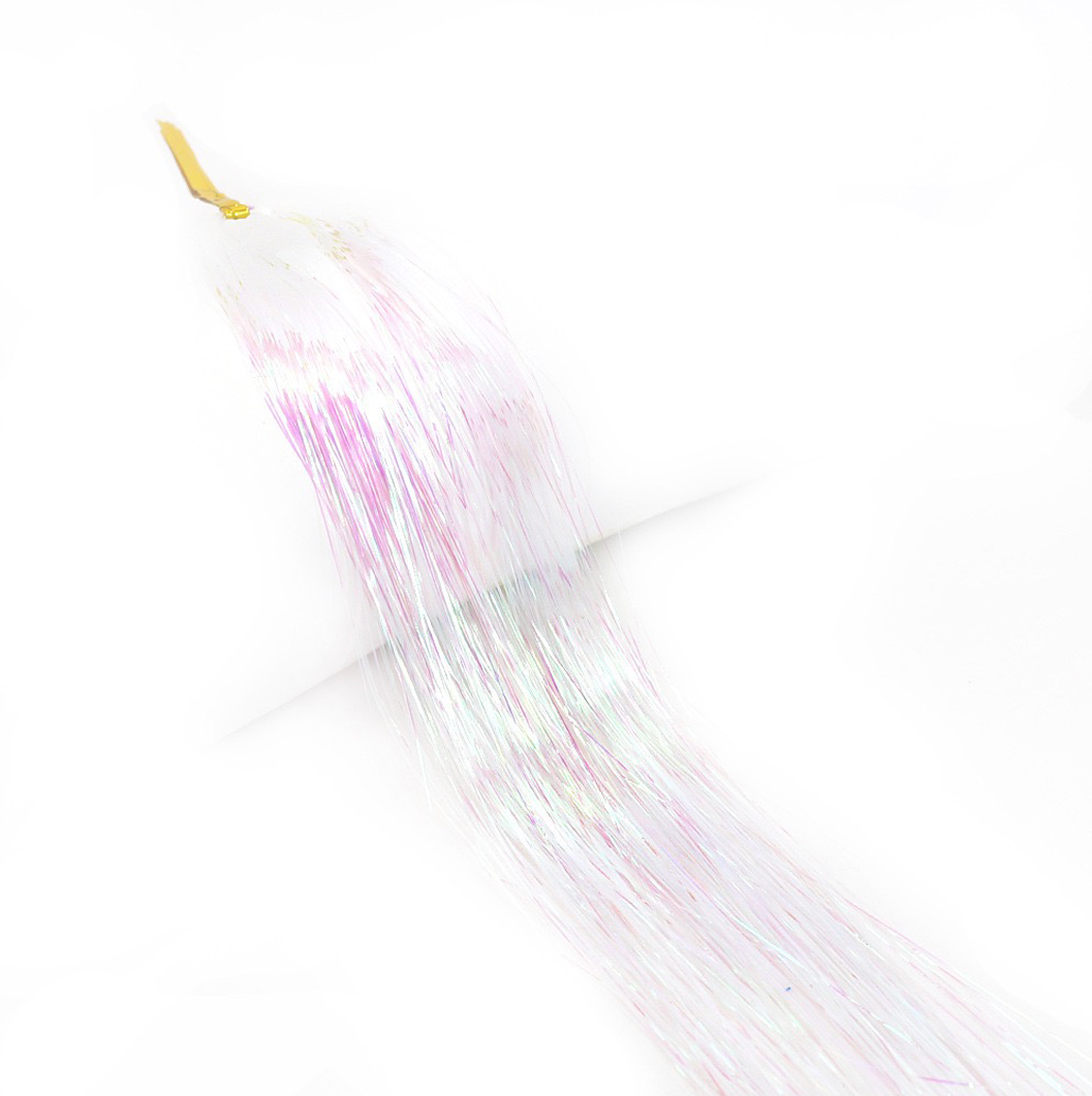 JBextension Hair Extensions Pink Sparkle Highlights for Hair 35 Inch Multi-Colors Synthetic Hair Extensions for Party, Christmas, New Year, Halloween, Cosplay