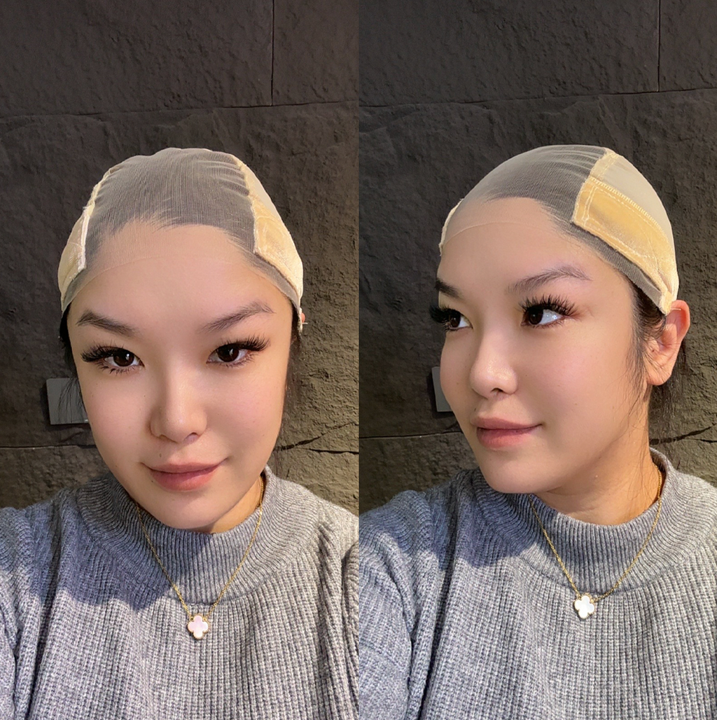 JBextension U Wig Grip Cap, Adjustable Ear-Cutouts Transparent Lace Front Wig Grip Cap for Glueless Wig Keeping Wigs in Place 1 Pcs