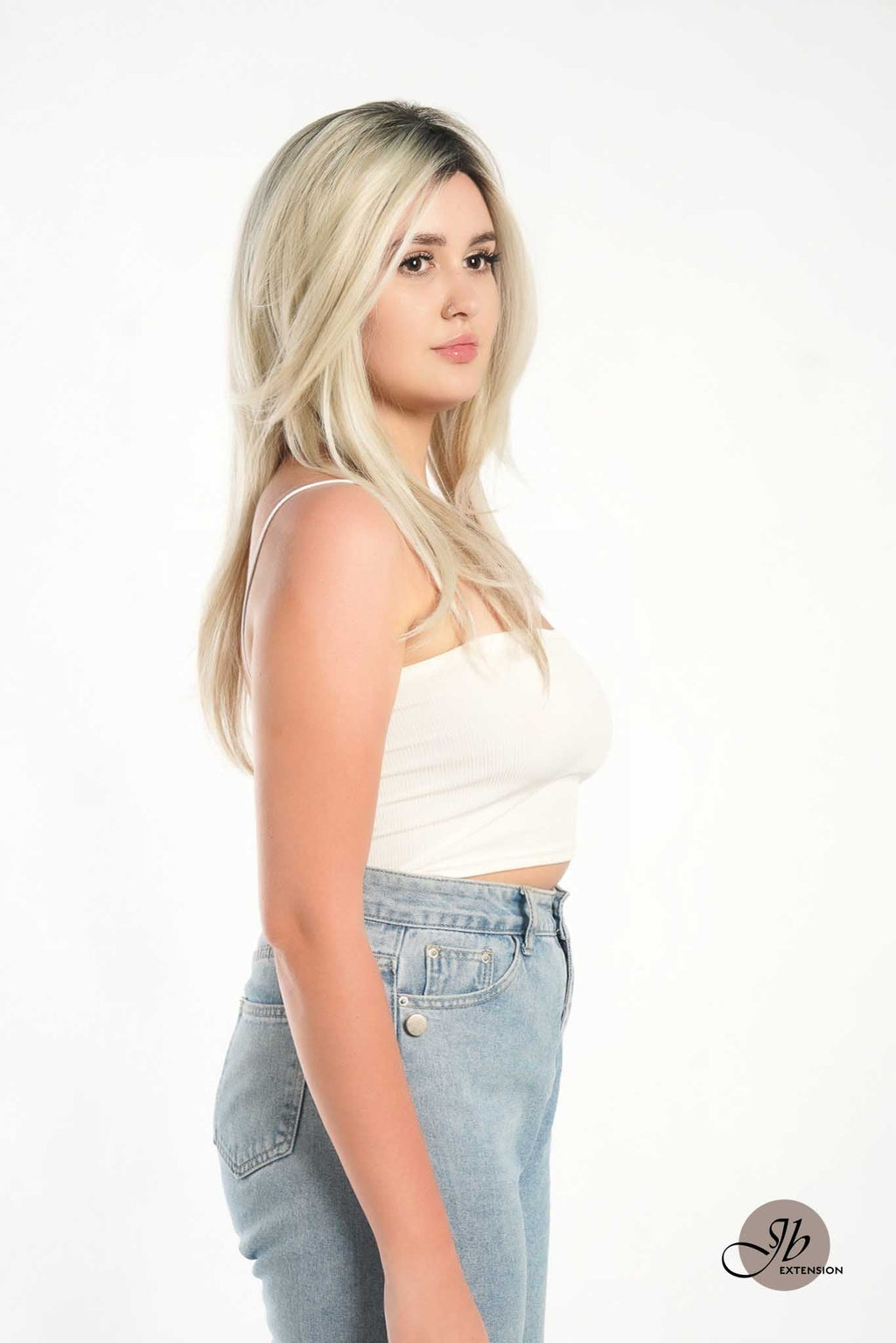 Nichole's Selection - SARAH MONO Monofilament Handmade Wig 6X5 Full Monofilament Hand Tied Top Wig 22 Inches Blonde Color Full Mono Lace Glueless Wig SARAH MONO【BENDY EAR TABS】