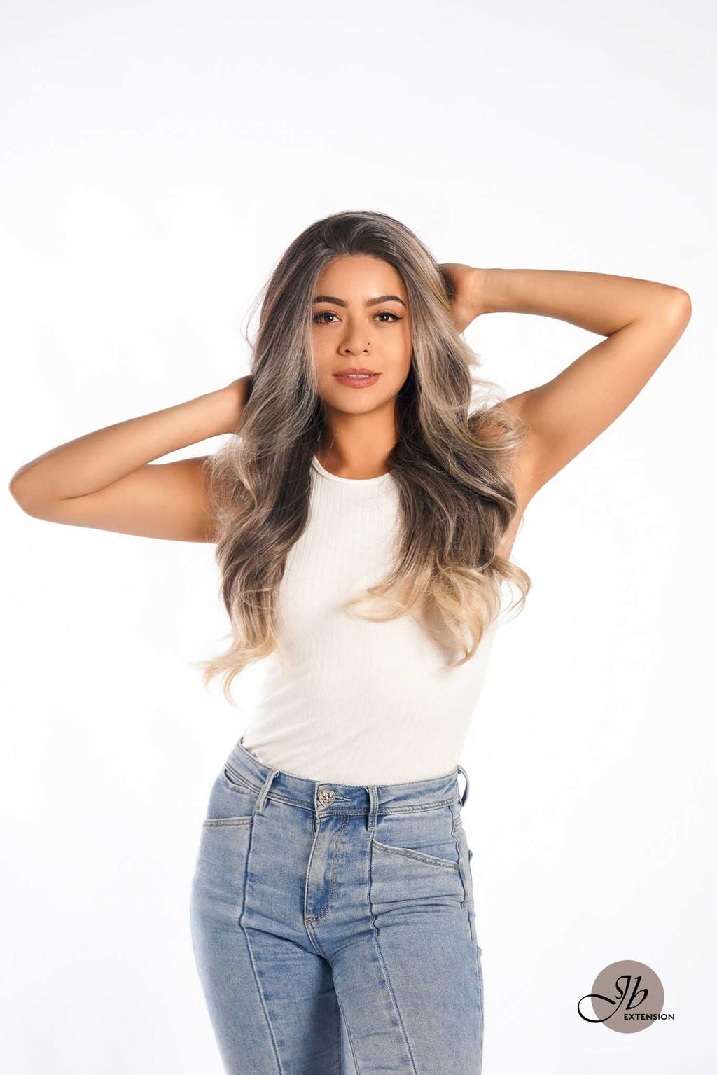 Nichole's Selection - 26 Inches Curly Mix Blonde Free Part Pre-Cut Frontlace Glueless Wig CHELSEY