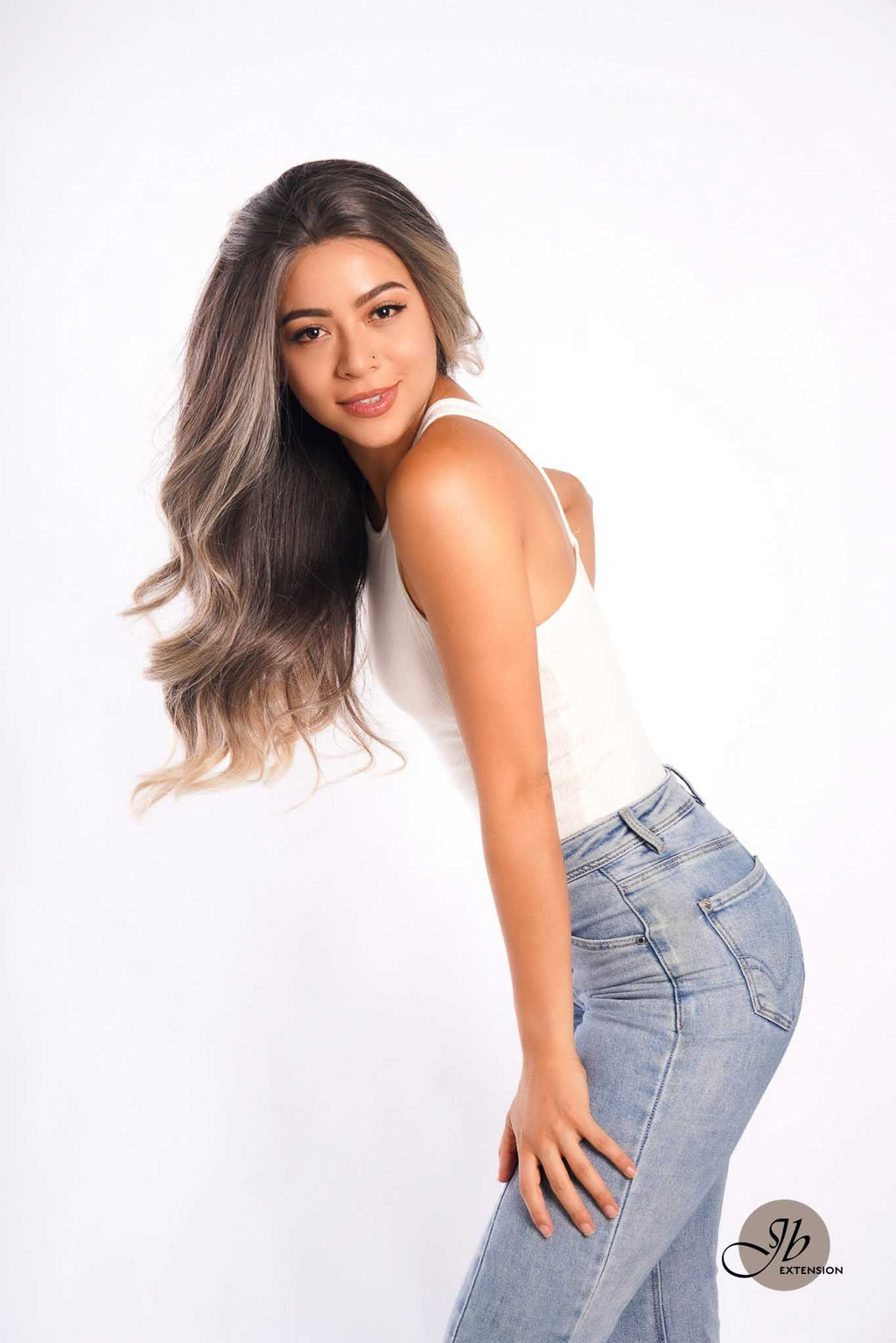 Nichole's Selection - 26 Inches Curly Mix Blonde Free Part Pre-Cut Frontlace Glueless Wig CHELSEY