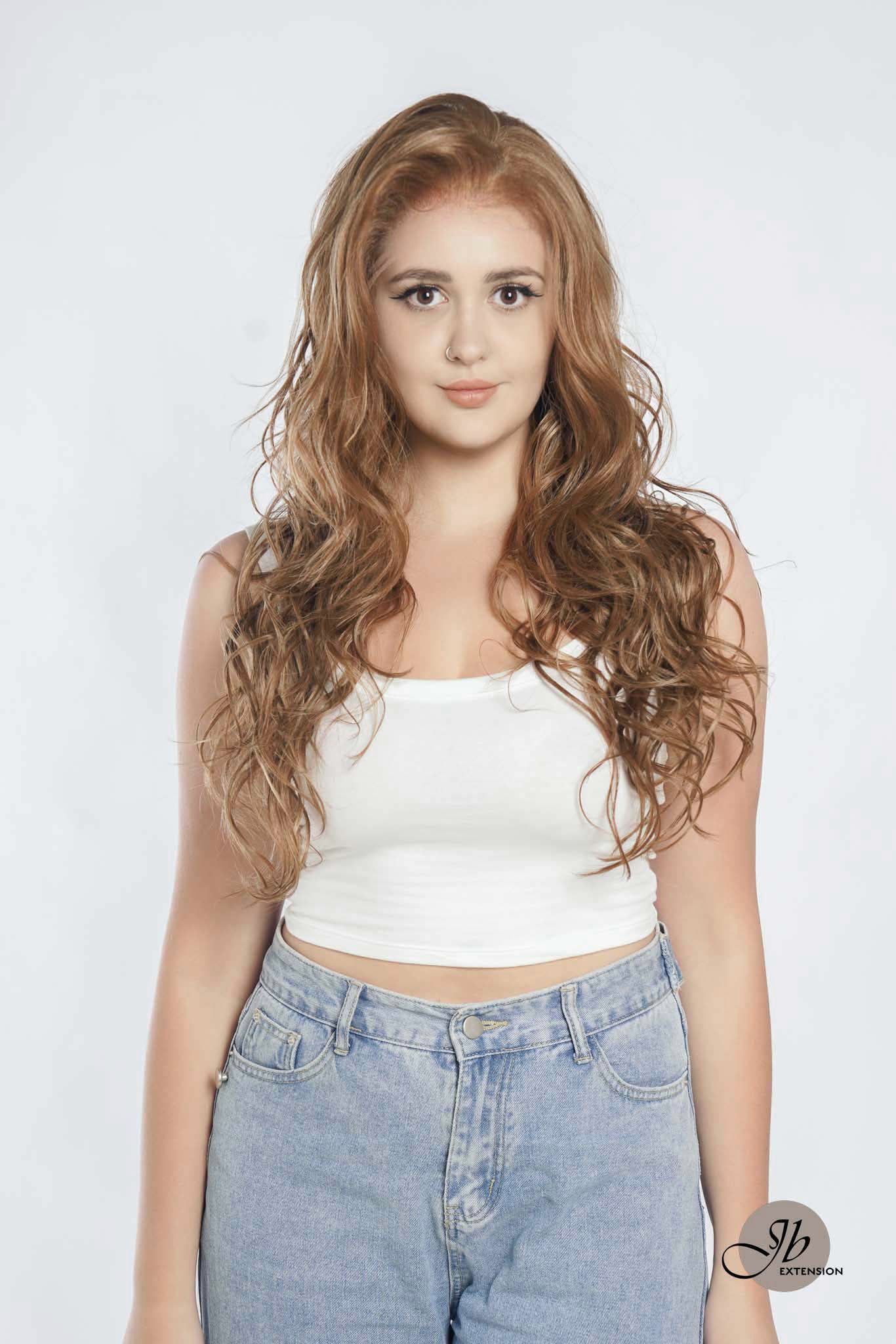 Nichole's Selection - 24 Inches Brown With Highlight Wave 13X6 Pre-Cut Free Part Frontlace Glueless Wig OBSESSION