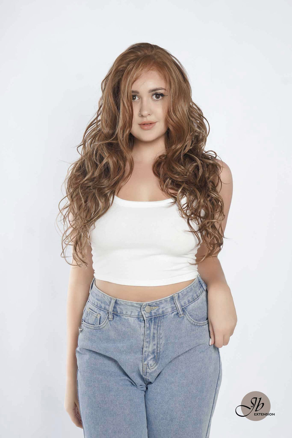 Nichole's Selection - 24 Inches Brown With Highlight Wave 13X6 Pre-Cut Free Part Frontlace Glueless Wig OBSESSION