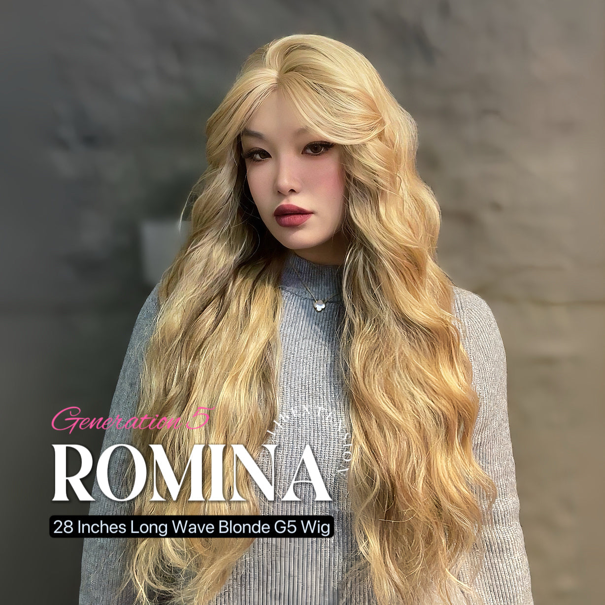 JBEXTENSION GENERATION FIVE 28 Inches Long Wave Blonde Wig ROMINA G5