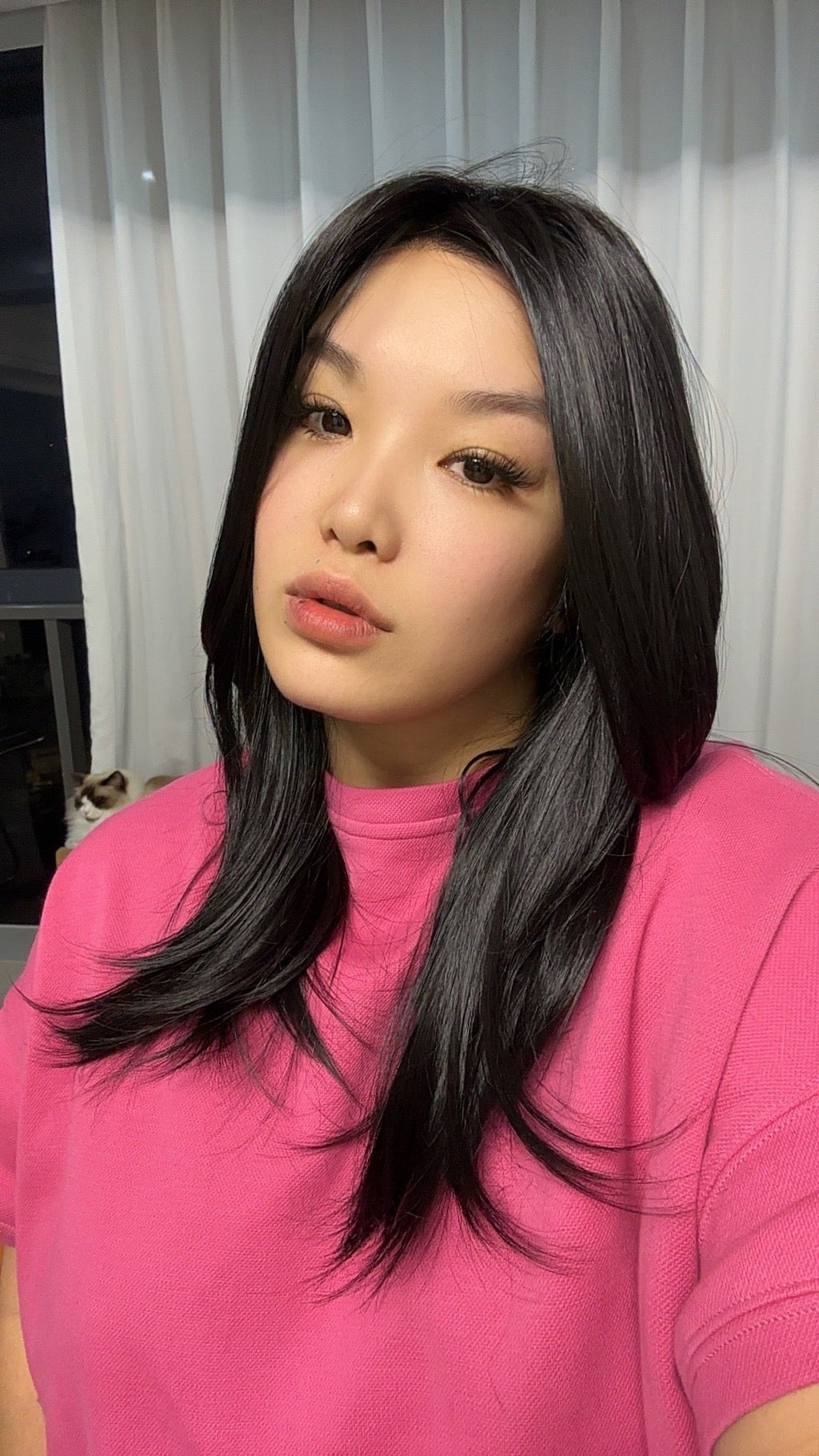 HOT OF SEASON - 18 Inches Black Pre-Cut Snowflake Lace Frontlace Glueless Wig KHLOE LONG BLACK【PERMATEASE】【BENDY EAR TABS】