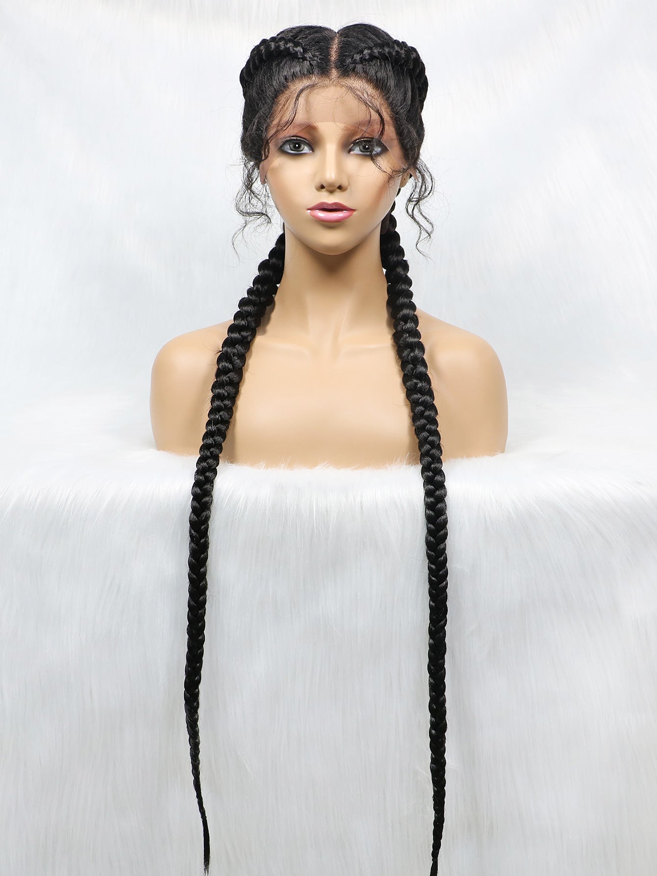 Get this look with JBextension 40" Lace Front Box Braided Wigs  with Baby Hair  - Zendaya