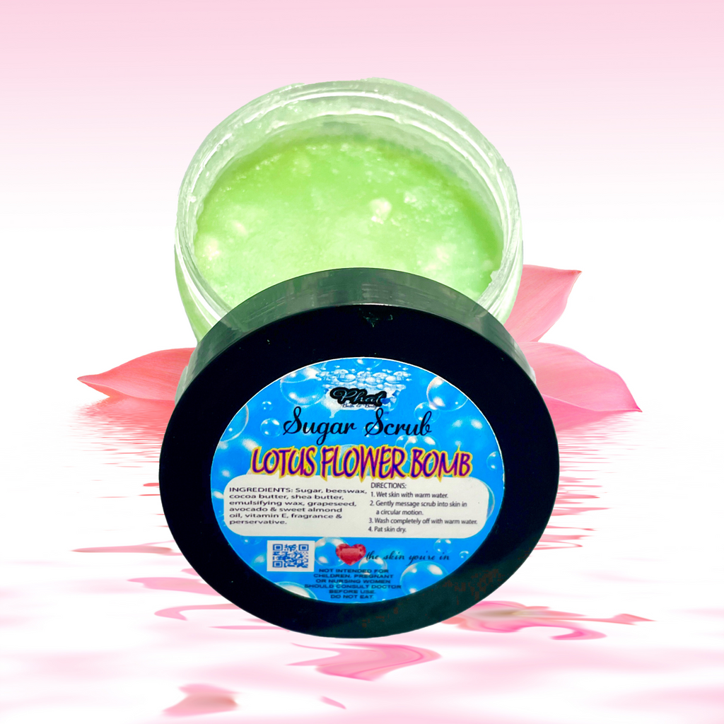 Lotus Flower Whipped Shea Sugar Scrub with Cocoa Butter Bamboo & Lotus Type | 5 oz
