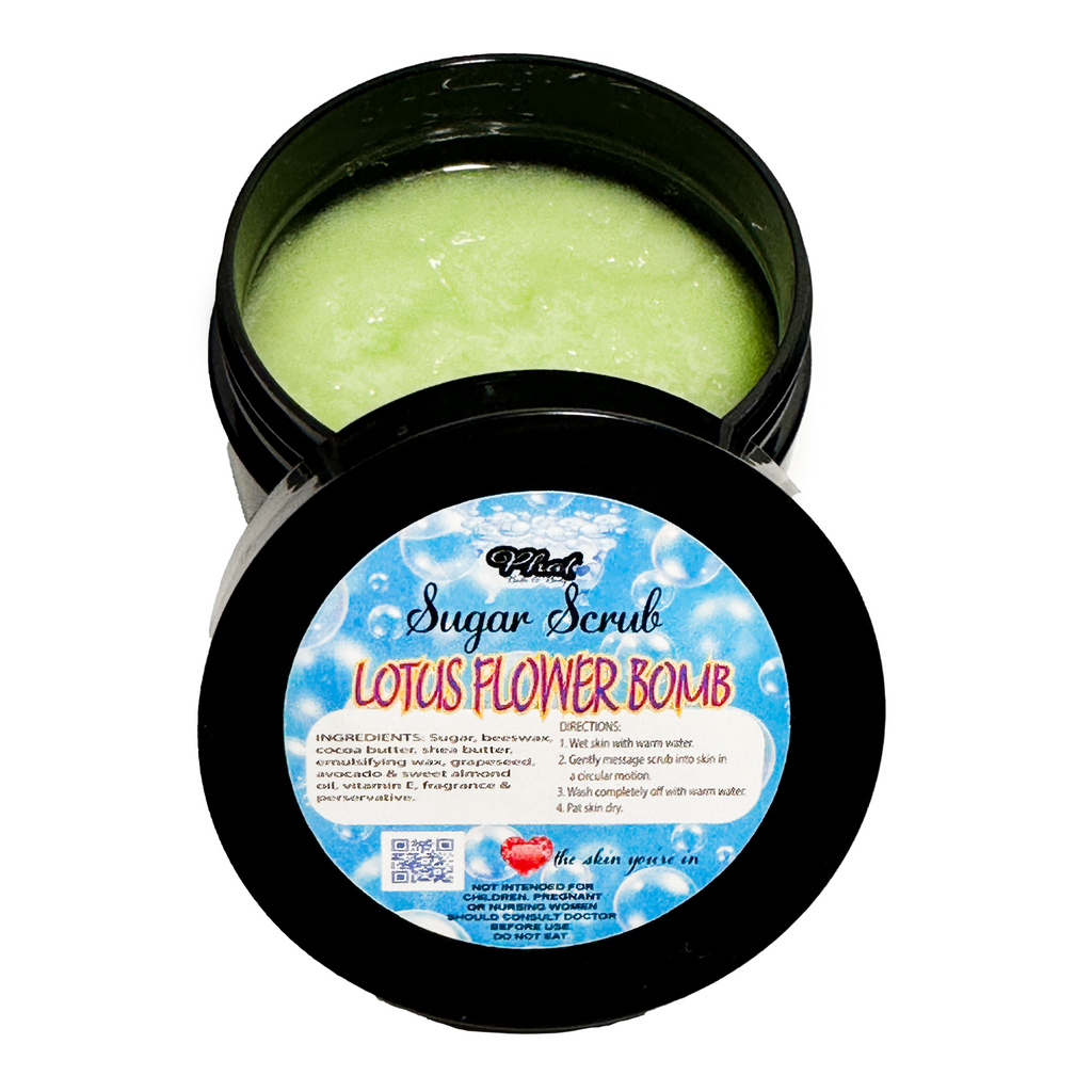 Lotus Flower Whipped Shea Sugar Scrub with Cocoa Butter Bamboo & Lotus Type | 5 oz