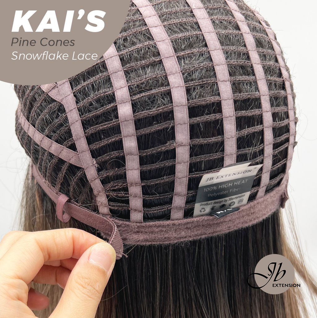 JBEXTENSION 18 Inches Pine Cones Pre-Cut Snowflake Lace Frontlace Glueless Wig KAI'S PINE CONES【PERMATEASE】【BENDY EAR TABS】