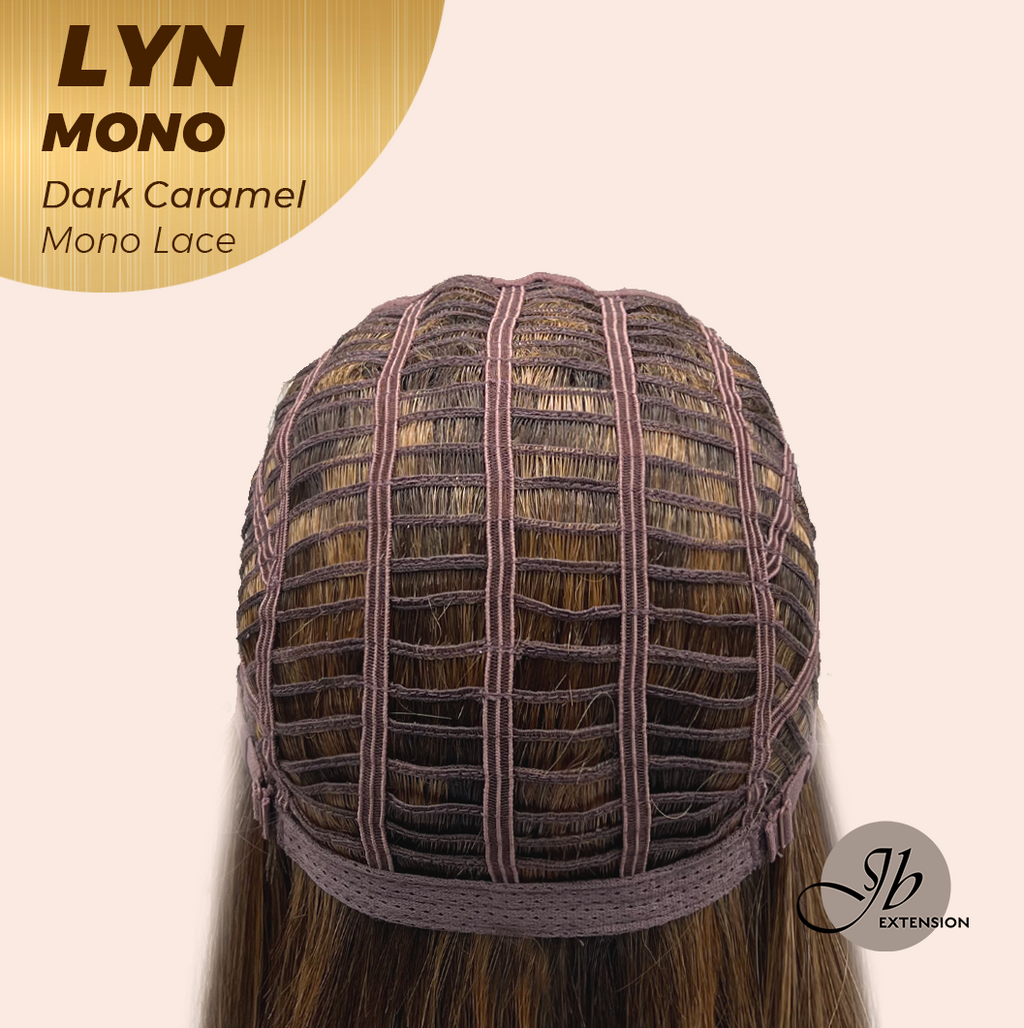 [PRE-ORDER] JBEXTENSION LYN DARK MONO Partial Monofilament Wig 17 Inches Dark Caramel Partial Mono Lace Glueless Wig LYN MONO DARK CARAMEL【BENDY EAR TABS】