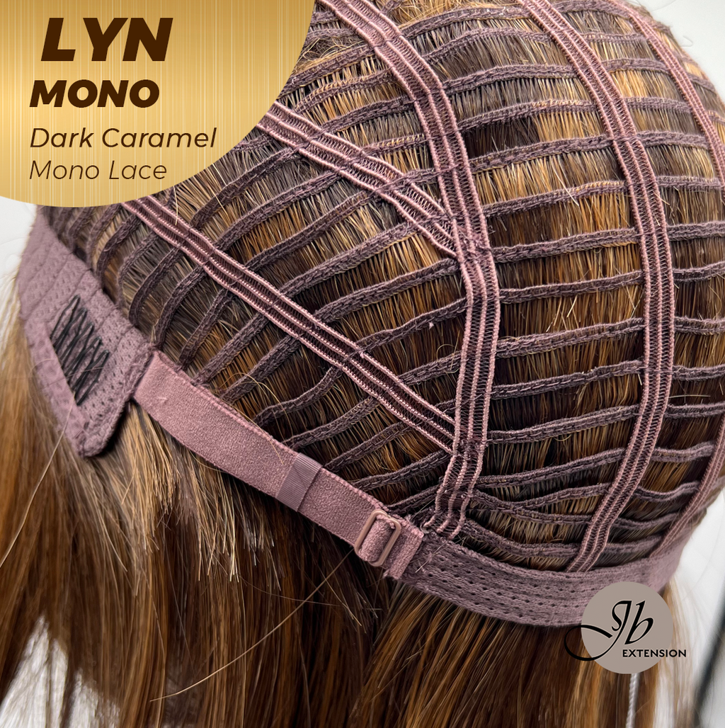 [PRE-ORDER] JBEXTENSION LYN DARK MONO Partial Monofilament Wig 17 Inches Dark Caramel Partial Mono Lace Glueless Wig LYN MONO DARK CARAMEL【BENDY EAR TABS】